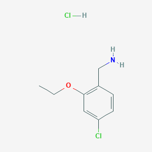 molecular formula C9H13Cl2NO B1423369 (4-Chloro-2-ethoxyphenyl)methanamine hydrochloride CAS No. 1354950-17-6