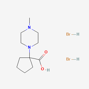 molecular formula C11H22Br2N2O2 B1423372 1-(4-甲基哌嗪-1-基)环戊烷-1-羧酸二氢溴化物 CAS No. 1354961-39-9