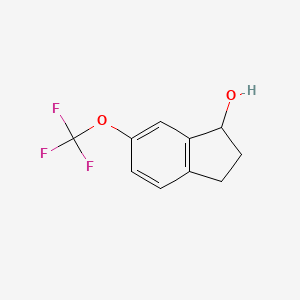 molecular formula C10H9F3O2 B1423373 6-(三氟甲氧基)-2,3-二氢-1H-茚满-1-醇 CAS No. 1215279-95-0