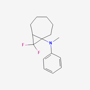 8,8-Difluoro-N-methyl-N-phenylbicyclo[5.1.0]octan-1-amine