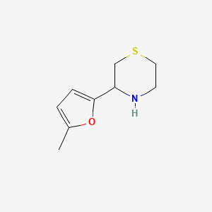molecular formula C9H13NOS B1423374 3-(5-甲基呋喃-2-基)硫代吗啉 CAS No. 1344306-84-8