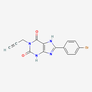 8-(4-Bromo-phenyl)-1-prop-2-ynyl-3,7-dihydro-purine-2,6-dione