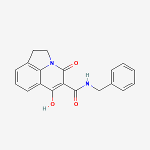 molecular formula C19H16N2O3 B1423378 N-苄基-6-羟基-4-氧代-1,2-二氢-4H-吡咯并[3,2,1-ij]喹啉-5-甲酰胺 CAS No. 384362-64-5