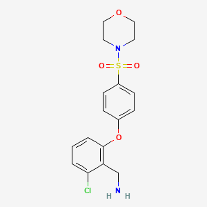 1-{2-Chloro-6-[4-(morpholine-4-sulfonyl)phenoxy]phenyl}methanamine