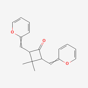 3,3-Dimethyl-2,4-bis[(2H-pyran-2-ylidene)methyl]cyclobutan-1-one