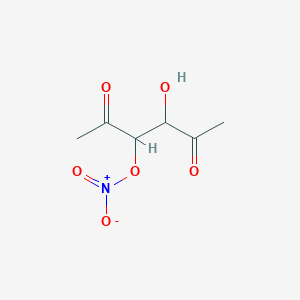 molecular formula C6H9NO6 B14233827 (4-Hydroxy-2,5-dioxohexan-3-yl) nitrate CAS No. 381666-40-6