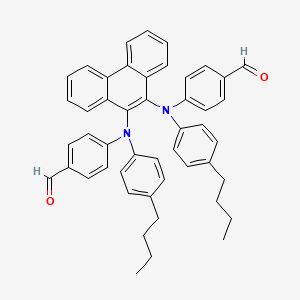 molecular formula C48H44N2O2 B14233836 4,4'-{Phenanthrene-9,10-diylbis[(4-butylphenyl)azanediyl]}dibenzaldehyde CAS No. 653584-14-6