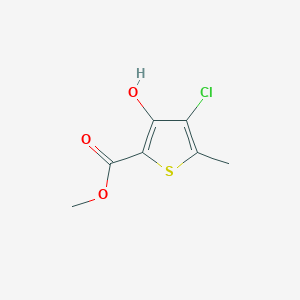 molecular formula C7H7ClO3S B1423385 Methyl 3-hydroxy-4-chloro-5-methyl-2-thiophenecarboxylate CAS No. 113589-29-0