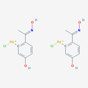 molecular formula C16H16Cl2N2O4Pd2 B1423387 氯化钯(1+);4-[(E)-N-羟基-C-甲基碳亚氨酰基]苯-5-id-1-醇 CAS No. 419581-64-9