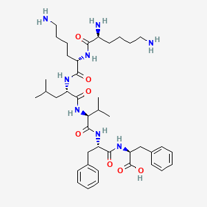 molecular formula C41H64N8O7 B14233873 L-Lysyl-L-lysyl-L-leucyl-L-valyl-L-phenylalanyl-L-phenylalanine CAS No. 500369-56-2