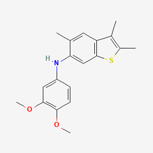 Benzo[b]thiophen-6-amine, N-(3,4-dimethoxyphenyl)-2,3,5-trimethyl-