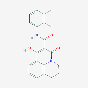 molecular formula C21H20N2O3 B1423390 N-(2,3-二甲苯基)-7-羟基-5-氧代-2,3-二氢-1H,5H-吡啶并[3,2,1-ij]喹啉-6-甲酰胺 CAS No. 377061-64-8