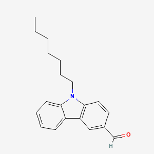 molecular formula C20H23NO B14233903 9-Heptyl-9H-carbazole-3-carbaldehyde CAS No. 417704-03-1