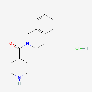 molecular formula C15H23ClN2O B1423393 N-苄基-N-乙基-4-哌啶甲酰胺盐酸盐 CAS No. 6308-67-4