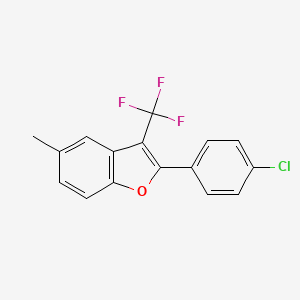 Benzofuran, 2-(4-chlorophenyl)-5-methyl-3-(trifluoromethyl)-