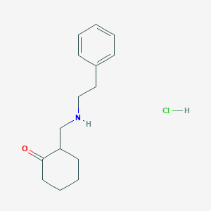 2-[(2-Phenylethylamino)methyl]cyclohexan-1-one;hydrochloride