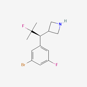 3-[(1S)-1-(3-bromo-5-fluorophenyl)-2-fluoro-2-methylpropyl]azetidine