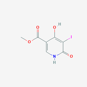 molecular formula C7H6INO4 B1423398 Methyl 4,6-dihydroxy-5-iodonicotinate CAS No. 1190198-28-7