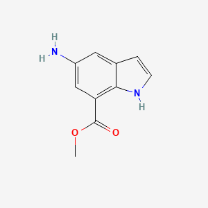 molecular formula C10H10N2O2 B1423401 methyl 5-amino-1H-indole-7-carboxylate CAS No. 1167055-42-6
