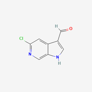 molecular formula C8H5ClN2O B1423403 5-chloro-1H-pyrrolo[2,3-c]pyridine-3-carbaldehyde CAS No. 1167056-35-0