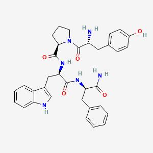 D-Phenylalaninamide, D-tyrosyl-D-prolyl-D-tryptophyl-