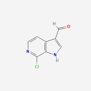 molecular formula C8H5ClN2O B1423412 7-chloro-1H-pyrrolo[2,3-c]pyridine-3-carbaldehyde CAS No. 1167055-43-7