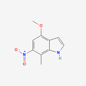 molecular formula C10H10N2O3 B1423413 7-Methyl-4-methoxy-6-nitro 1H-indole CAS No. 1167056-08-7
