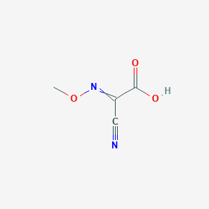 molecular formula C4H4N2O3 B1423417 2-Cyano-2-methoxyiminoacetic acid CAS No. 78325-17-4