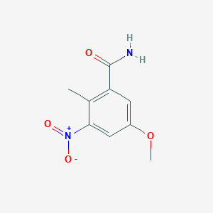 molecular formula C9H10N2O4 B1423420 2-Methyl-5-methoxy-3-nitrobenzamide CAS No. 1082042-33-8