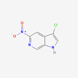 molecular formula C7H4ClN3O2 B1423423 3-chloro-5-nitro-1H-pyrrolo[2,3-c]pyridine CAS No. 1167056-11-2