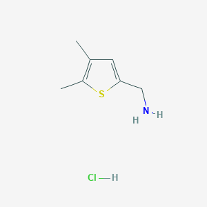 molecular formula C7H12ClNS B1423427 (4,5-Dimethylthiophen-2-yl)methanamine hydrochloride CAS No. 1354962-29-0