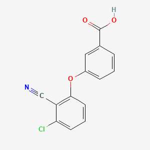 molecular formula C14H8ClNO3 B1423429 3-(3-Chloro-2-cyanophenoxy)benzoic acid CAS No. 93188-82-0