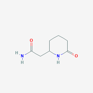 molecular formula C7H12N2O2 B1423431 2-(6-氧代哌啶-2-基)乙酰胺 CAS No. 1071661-20-5