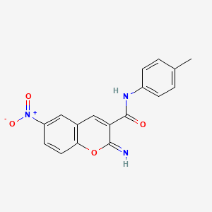 2H-1-Benzopyran-3-carboxamide, 2-imino-N-(4-methylphenyl)-6-nitro-