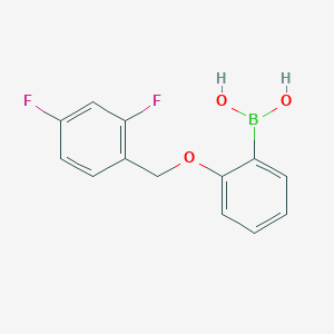 molecular formula C13H11BF2O3 B1423435 {2-[(2,4-Difluorophenyl)methoxy]phenyl}boronic acid CAS No. 1335234-26-8