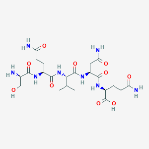 molecular formula C22H38N8O10 B14234383 L-Seryl-L-glutaminyl-L-valyl-L-asparaginyl-L-glutamine CAS No. 249744-02-3