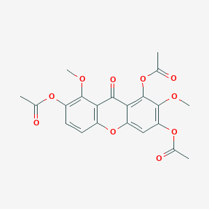 molecular formula C21H18O10 B14234397 2,8-Dimethoxy-9-oxo-9H-xanthene-1,3,7-triyl triacetate CAS No. 402951-92-2