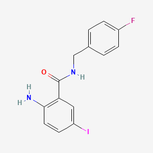 2-Amino-N-[(4-fluorophenyl)methyl]-5-iodobenzamide