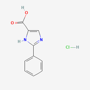 molecular formula C10H9ClN2O2 B1423447 2-苯基-1H-咪唑-4-羧酸盐酸盐 CAS No. 1334149-04-0
