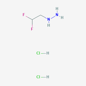 molecular formula C2H8Cl2F2N2 B1423461 (2,2-Difluoroethyl)hydrazine dihydrochloride CAS No. 1334148-76-3