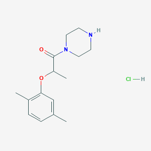 molecular formula C15H23ClN2O2 B1423465 2-(2,5-二甲基苯氧基)-1-(哌嗪-1-基)丙酮盐酸盐 CAS No. 1334148-87-6