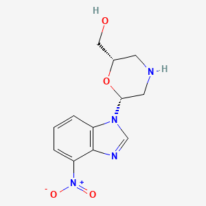 [(2S,6R)-6-(4-Nitro-1H-benzimidazol-1-yl)morpholin-2-yl]methanol