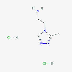 molecular formula C5H12Cl2N4 B1423466 2-(3-甲基-4H-1,2,4-三唑-4-基)乙胺二盐酸盐 CAS No. 1334147-24-8