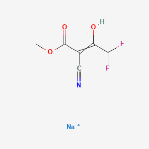 Methyl 2-cyano-4,4-difluoro-3-hydroxy-crotonate sodium salt