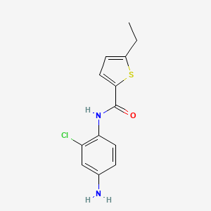 molecular formula C13H13ClN2OS B1423470 N-(4-氨基-2-氯苯基)-5-乙基噻吩-2-甲酰胺 CAS No. 1282572-28-4