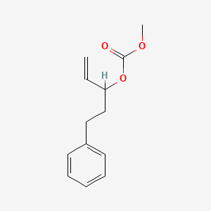 molecular formula C13H16O3 B14234712 Methyl 5-phenylpent-1-en-3-yl carbonate CAS No. 376647-56-2