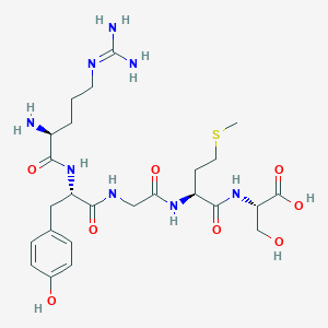 molecular formula C25H40N8O8S B14234739 H-Arg-Tyr-Gly-Met-Ser-OH CAS No. 476610-35-2