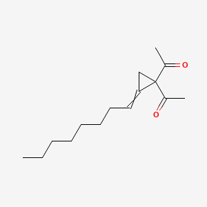 1,1'-(2-Octylidenecyclopropane-1,1-diyl)di(ethan-1-one)