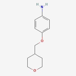 B1423479 4-(Oxan-4-ylmethoxy)aniline CAS No. 1249599-74-3