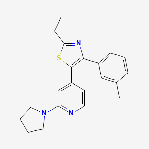 4-(2-Ethyl-4-m-tolyl-thiazol-5-yl)-2-pyrrolidin-1-yl-pyridine